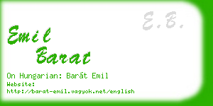 emil barat business card