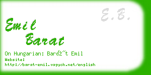 emil barat business card